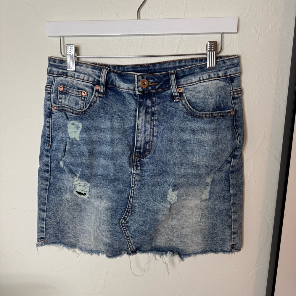 Stretch Denim Skirt - Picture 7 of 9